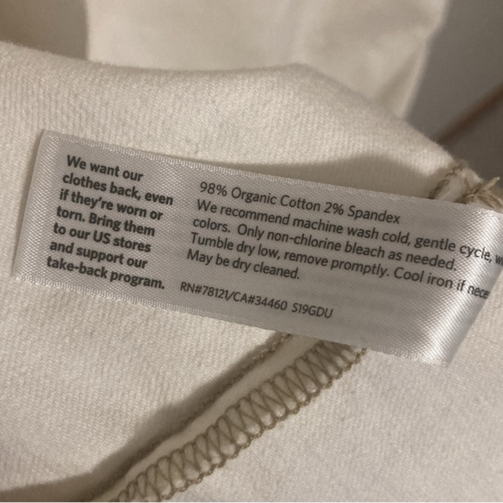 NWT Eileen Fisher Cream Oversized Jean Jacket, Size 3X, undyed organic cotton - Picture 12 of 13